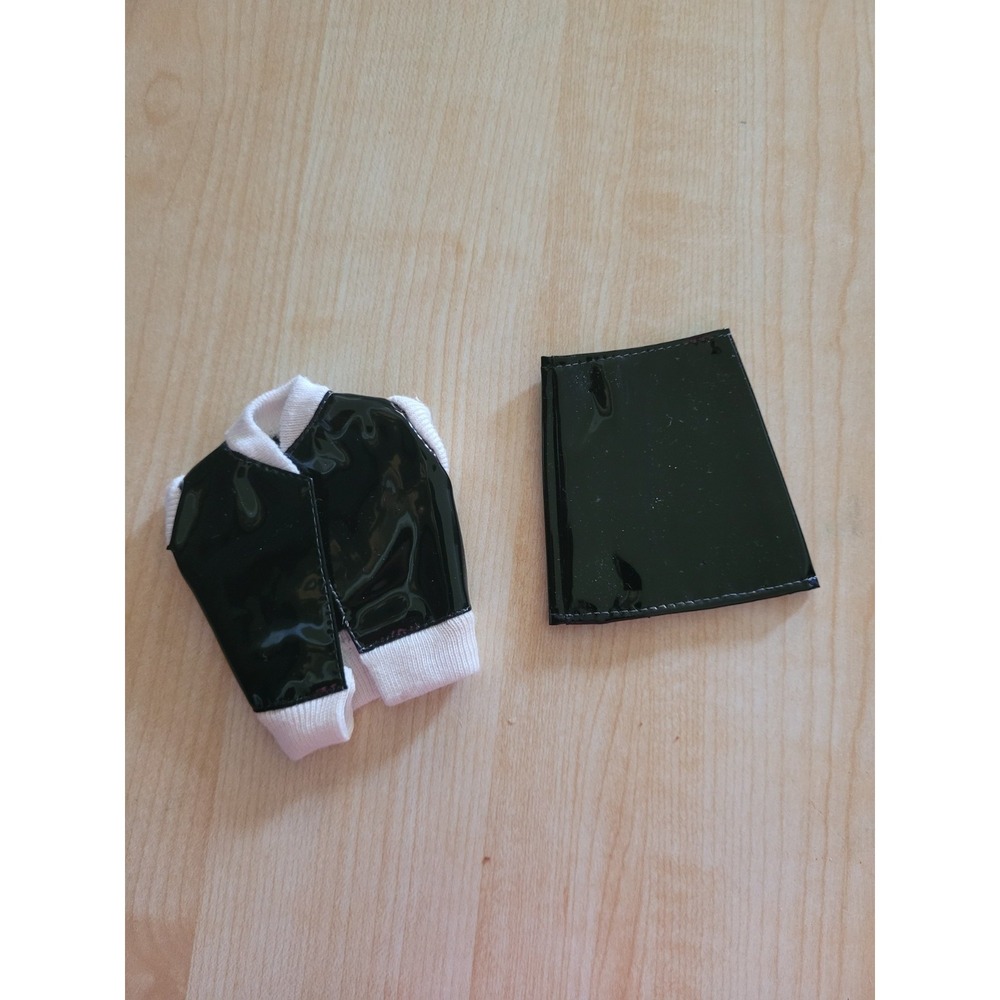 Vtg Black Skirt and Vest/top set Barbie Vinyl Style